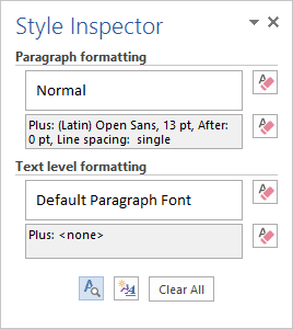 Style Inspector Word 2016 For Mac